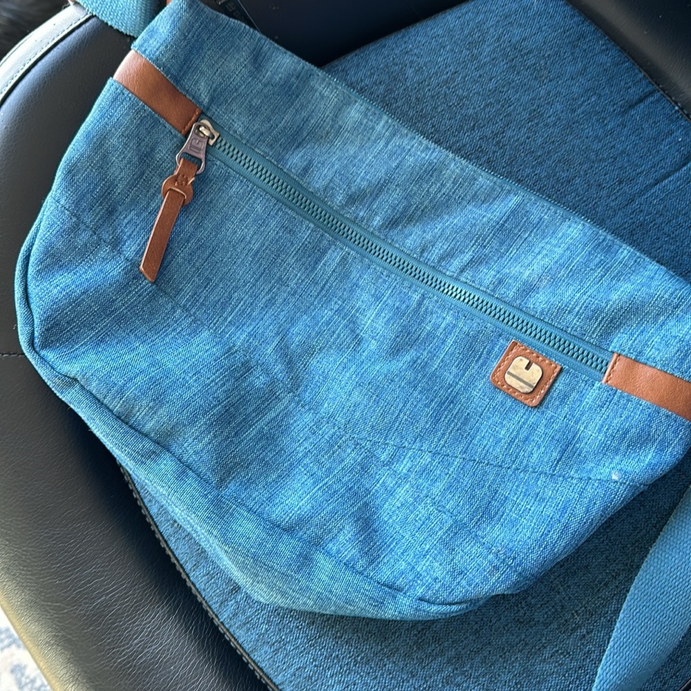 Lovely Aegean blue European purse, crossbody or shoulder bag